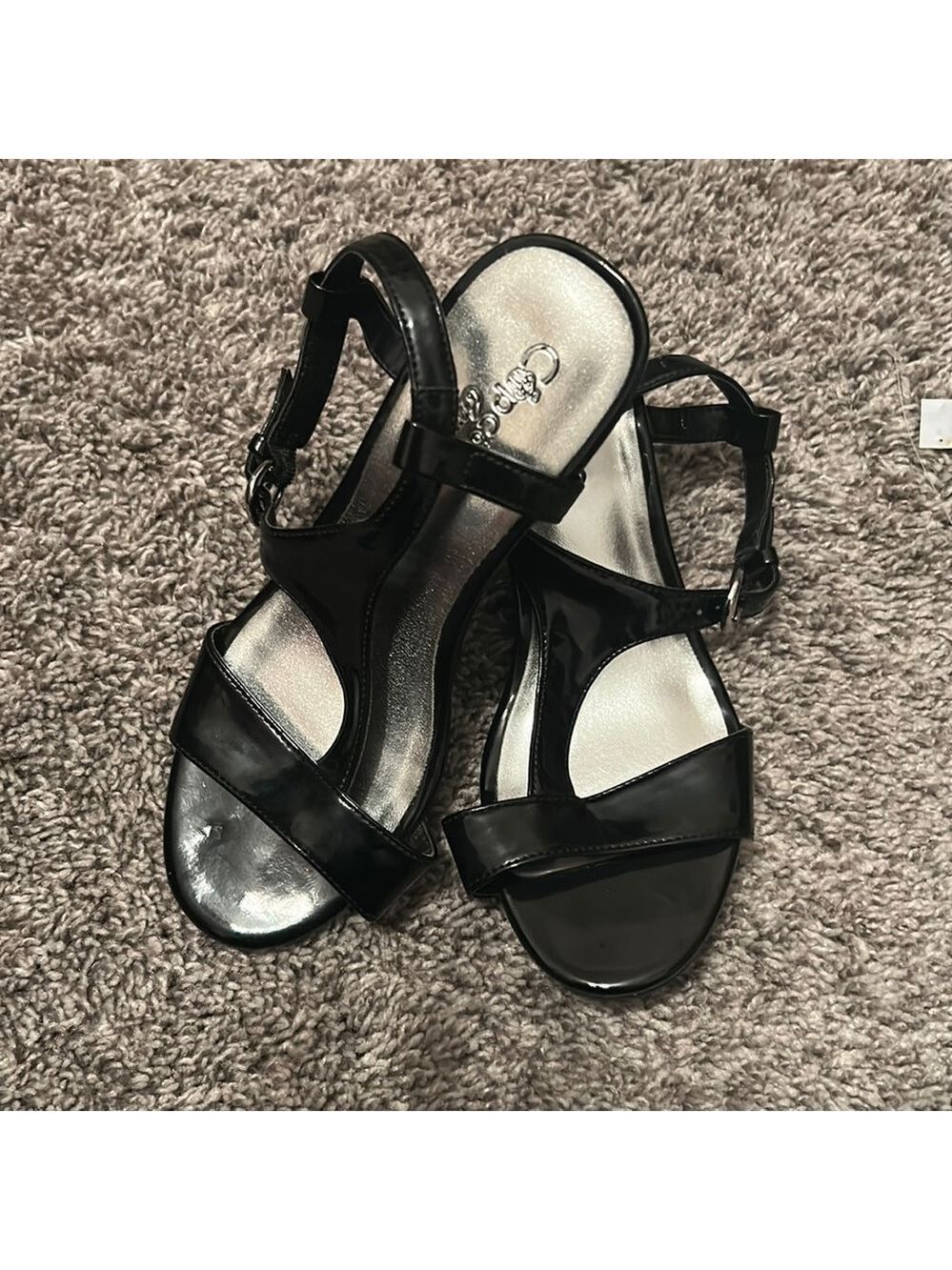 GIRLS Black Dress Wedges Cupcake Couture Size 1